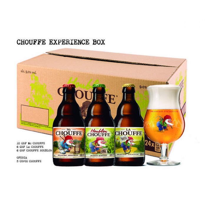 Cerveja Mc Chouffe Experience Box 330ML Com Oferta de 3 Copos